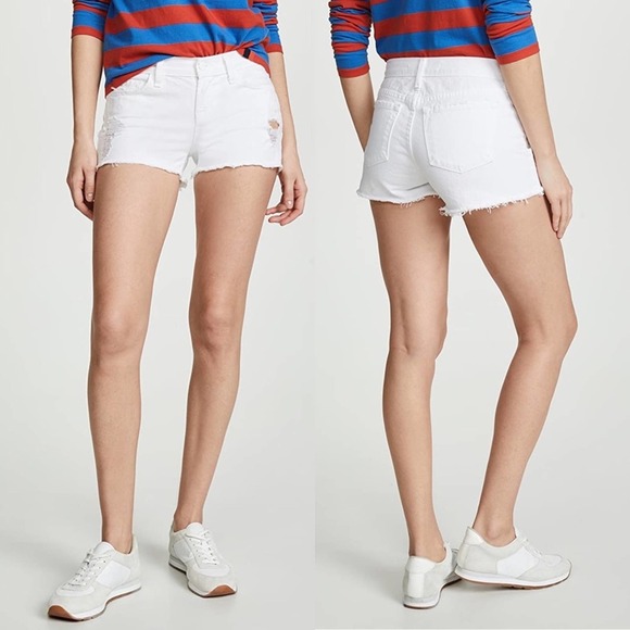 J Brand Vixen White Cut Off Denim Short